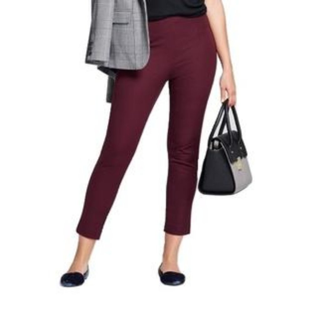 A New Day Burgundy High-Rise Skinny Ankle Pants